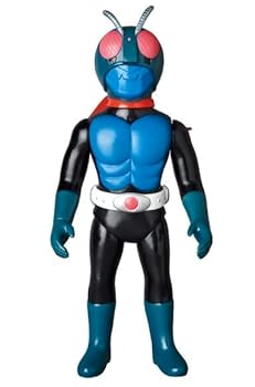 【中古】メディコムトイ 東映レトロソフビコレクション 原作版 仮面ライダー レコジャケカラー マスク取れ仕様