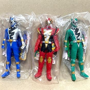 【中古】リュウソウジャー 戦隊ヒーロー フィギュア 3体セット (青・赤・緑)