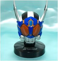 【中古】ライダーマスクコレクションＶｏｌ．４　仮面ライダー電王ロッドフォーム　通常台座　単品
