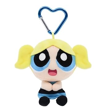 【中古】パワーパフガールズ バブルス カラビナ付きぷりぬいマスコット