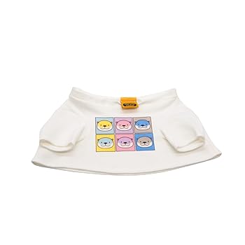 【中古】モリサカグローバル もちシリーズLサイズ用Tシャツ もちかわうそ ブロック 15×1.5×10cm ぬいぐるみ用 服 着せ替え かわいい カラフル もちぶる