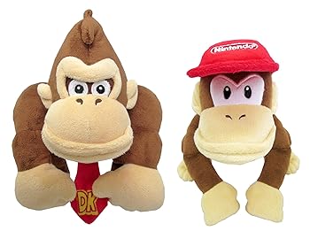 【中古】【未使用】ドンキーコング＆ディディー(S) ぬいぐるみ ２種セット【高さ約20cm】スーパーマリオ ALL STAR COLLECTION