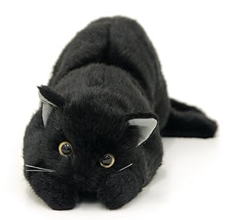 【中古】リアルシリーズ 日本製 リアルな猫のぬいぐるみ 58cm (クロネコL目明き)