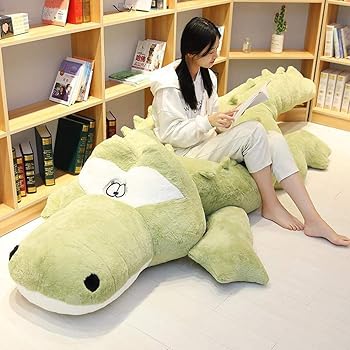 【中古】NOVA ぬいぐるみ ワニ/鰐 特大わに抱き枕 毛の荒物手あそび ふわふわぬいぐるみ 差し上げ物 喜び事 (緑であること, 160珊) おもちゃ-その他