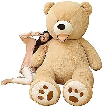 【中古】MIXUS ぬいぐるみ 馬鹿でかい/くま/テディベア/熊 だきまくら/抱き枕 途轍も無い/特大/くまのぬいぐるみ/teddy bear/差し上げ物/御祭り/店飾りつけ (ライトブ