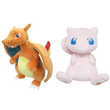 【中古】【未当て嵌める】衣嚢異類異形 ALL STAR COLLECTION ぬいぐるみ PP95 リザードン(S) ぬいぐるみ 高さ19糎 \u0026 衣嚢異類異形 ALL STAR COLLECTION ミュ