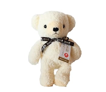 【中古】童心タグリボン付き クマのフカフカM クリーム 日本製 ぬいぐるみ くま テディベア 動物 誕生日 プレゼント お祝い｜AJIMURA-SHOP