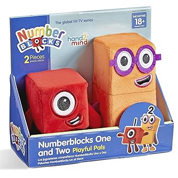 【中古】【未使用】Numberblocks ナンバーブロックス キャラクター ぬいぐるみ 仲良し One & Two 94554 正規品|AJIMURA-SHOP