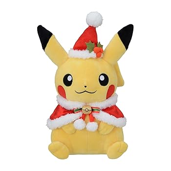 【中古】ポケモンセンターオリジナル ぬいぐるみ クリスマス ピカチュウ