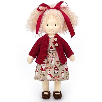 【中古】BlissfulPixie Waldorf Doll 手作りあやつり人形 - Gabriella 12\" パステル色の 御姉さん 愛くるしげ ぬいぐるみ 赤ちゃんたちに至適なあやつり人形"
