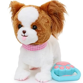 【中古】【未使用】マザーガーデン とことこおさんぽパピヨンちゃん 〔動くぬいぐるみ 犬 電子ペット〕