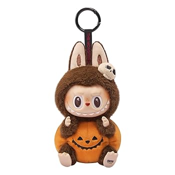 【中古】POP MART 心うれしい ハロウィン 寄りあい つづき物 おすわり西洋カボチャ ぬいぐるみシャンデリヤ Happy Halloween Party Series-Sitting Pumpkin V