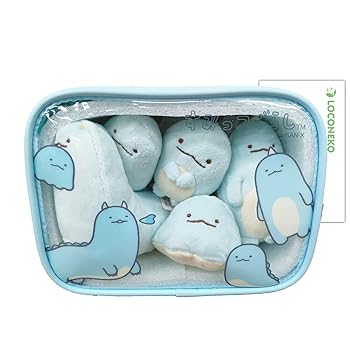 【中古】【未当て嵌める】サンエックス すみっコぐらし おでかけすみっコ とかげ ＆ てのりぬいぐるみ 5種 (生い立つA/B/C/D/とかげ) ＋ ロコ猫仕掛ける