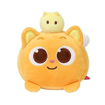【中古】【未当て嵌める】Pinkfong ニニモ ぬいぐるみ, オレンジ色色, 大きな目の文字記号