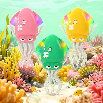 【中古】イカ おもちゃ タコオタパス 踊る 赤ちゃん おもちゃ 動く 知育玩具 音楽＆LEDライト付き 自動障害物回避 プレゼント 子供向け 赤ちゃんの注意を