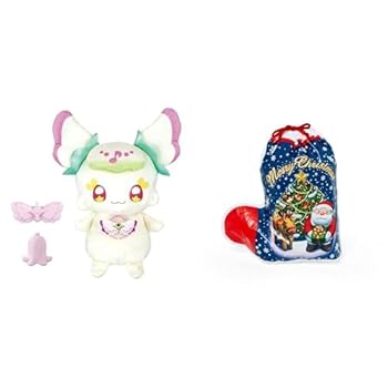 【中古】【未当てはめる】[バンダイ(BANDAI)] キミとアイドルプリキュア♪ まねっこ偶像♪おめめぱちぱちプリルン + クリスマス ラッピング袋 書き割り SL