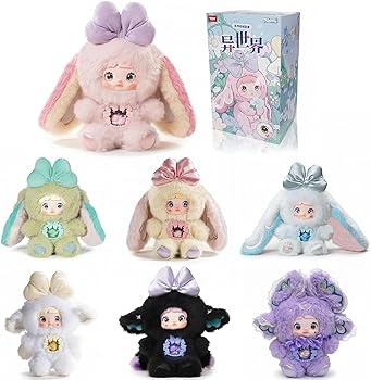 【中古】Nommi 正規品 異世界シリーズ ふわふわぬいぐるみ マスコット ブラインドボックス 光変化刺繍＆蓄光仕様 蝶モチーフ胸元クリアウィンドウ＋ミニ