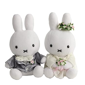 【中古】ディックブルーナ ミッフィー ウエディングドール ぬいぐるみ 高さ31cm