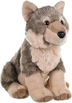 【中古】ワイルドリパブリック 狼 ぬいぐるみ 狼 自然状態毛の荒物 本当の やわらかい原材料 カドルキンズ W18×Ｄ38×Ｈ26糎 10963