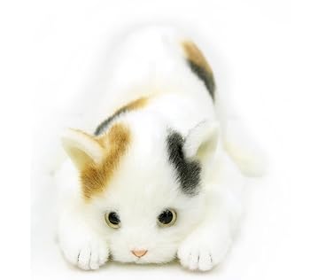 【中古】日本製 即物的な猫のぬいぐるみ 58糎 (ミケネコL目明き)