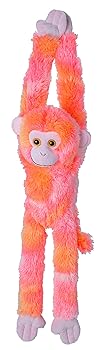 【中古】【未使用】ワイルドリパブリック ぶらさがり モンキー ピンク ぬいぐるみ サル W18×Ｄ15×Ｈ52cm 23082