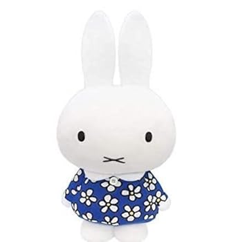 【中古】【未当て嵌める】ミッフィー 特大大きさぬいぐるみ おたんじょうび miffy 花柄 ぬいぐるみ 約45珊