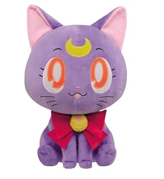 【中古】バンプレスト 美少女戦士セーラームーン めちゃでかぬいぐるみ～メイクアップリボン～ ルナ
