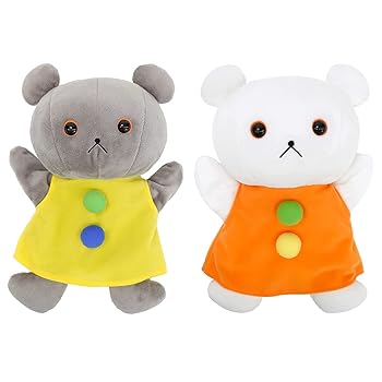 【中古】こぐまちゃん & しろくまちゃん ハンドパペット ぬいぐるみ 2種セット 高さ約26cm|AJIMURA-SHOP