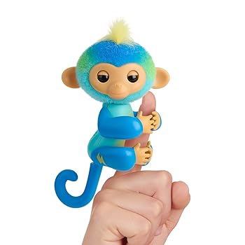 【中古】【国内正規品】Fingerlings 2.0 フィンガリングス 音・動きに反応して遊べるサル型ふれあいトイ ? 70以上のサウンド&リアクション ? レオ(ブル