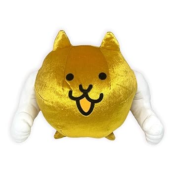 【中古】にゃんこ大戦争状態 BIG ぬいぐるみ 金ネコビルダー 約28×31×22糎 堅苦しさ グッズ 特大
