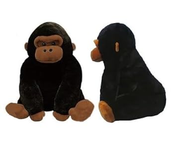 【中古】アミューズ くったり大猩猩BIG (うす暗い黒いこと) ぬいぐるみ 座高約38糎 703948