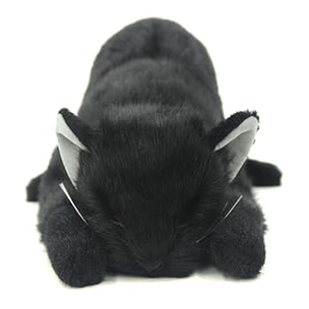 【中古】童心 リアルシリーズ 日本製 リアルな猫のぬいぐるみ 58cm (クロネコL眠り) (2503)