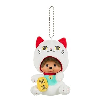 【中古】セキグチ(Sekiguchi) モンチッチ 招き猫モンチッチ SS顔でかキーチェーン 205868 H12×W7.5×D6.5cm
