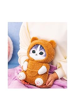 【中古】【未使用】パジャマにゃん BIG ぬいぐるみ 公式 サメにゃん グッズ 約28cm (くまパジャマ)