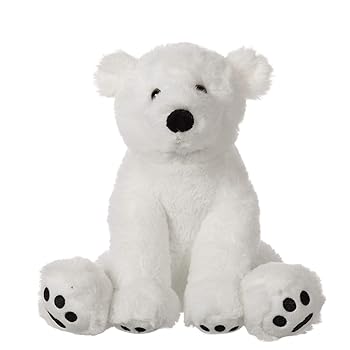 【中古】【未当て嵌める】Apricot Lamb 白いこと・ホッキョクグマぬいぐるみ、御坊っちゃんにもうしろ帯にも適していますの利益の軽くて可愛らしい、ふわふわホワイト・ホッキョ