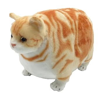 【中古】先んじる ふとっちぃZoo にゃんこ ぬいぐるみ アメリカンショートヘア/レッドタビー 茶虎 アメ見せ物