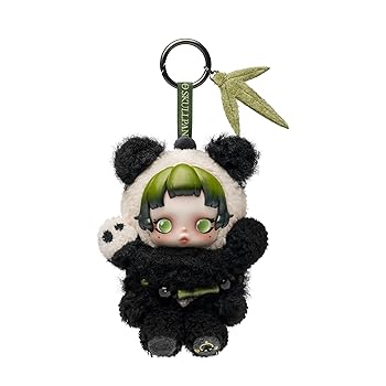 【中古】【未当てはめる】SKULLPANDA レイジーパンダ ぬいぐるみシャンデリヤ 高さ5.35in 今めかしいな老人ホーム飾りもの用手あそび 勉強机添え物用寄せあわせお