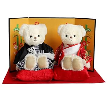 【中古】【プティルウ】カラー 和装婚ベア 12cm 4S サイズ (ノーマル)