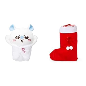【中古】【未使用】おもいっきりかわいこぶってやる！おしゃべりモモンガ ちいかわ なんか小さくてかわいいやつ + クリスマス ラッピング袋 セット BLL