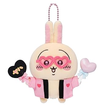 【中古】ちいかわ オタ活 うさぎマスコット ぬいぐるみ (うちわ)