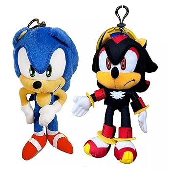 【中古】ソニック・ザ・ヘッジホッグ 影ぼうしとソニック 8in フラシ天ゼムクリップ 小さなファスナー車寄せ付き添い人 - 2個 (各1個)