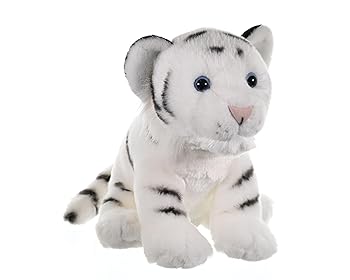 【中古】ワイルドリパブリック ホワイトタイガー ぬいぐるみ 野生動物 プレゼント W16×Ｄ33×Ｈ22cm
