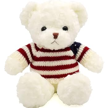 【中古】【未当て嵌める】ぬいぐるみ くま ク マ熊 ふわふわ 白 クリスマス差し上げ物 生まれ落ちる日 うしろ帯 (亜米利加スウェーターくま白いこと)