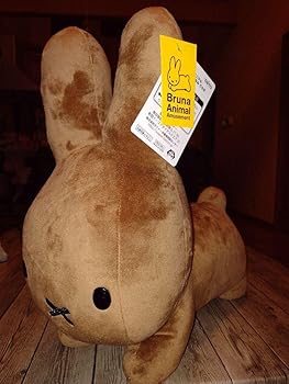 【中古】【未当て嵌める】ブルーナアニマル 特大大きさ ぬいぐるみ うさぎ 赤銅色