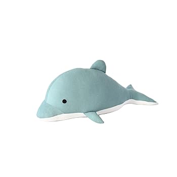 【中古】EMBALANCE(エン平衡にする) 抱き枕 ぬいぐるみ MINON(海豚) M 青色 T92315 日本製