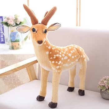 【中古】鹿 にほんシカ ぬいぐるみ 抱き枕 愛らしい鹿を自宅に 癒しのひと時を (60cm, 立)