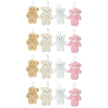 【中古】CALLARON 16個セット ミニぬいぐるみベア キーチェーン ペンダント バッグチャーム ぬいぐるみおもちゃ 4.3インチ 軽量 プレゼント向け 6,878円