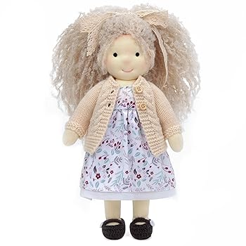 【中古】【未当て嵌める】BlissfulPixie ウォルドルフあやつり人形 Waldorf Doll 手作りあやつり人形 - Kiki 30糎 パステル色の 御姉さん 愛くるしげ ぬいぐるみ 赤ちゃんたちに至適なあやつり人形