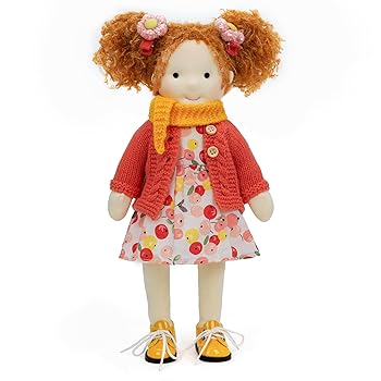 【中古】BlissfulPixie ウォルドルフあやつり人形 Waldorf Doll 手作りあやつり人形 - Hrabinella 30糎 パステル色の 御姉さん 愛くるしげ ぬいぐるみ 赤ちゃんたちに至適なあやつり人形