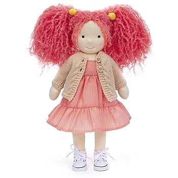 【中古】【未当て嵌める】BlissfulPixie ウォルドルフあやつり人形 Waldorf Doll 手作りあやつり人形 - Caroline 30糎 パステル色の 御姉さん 愛くるしげ ぬいぐるみ 赤ちゃんたちに至適なあやつり人形